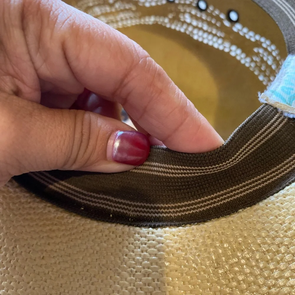 Stylish Tan Cowboy Western unisex  Hat with Brown Accents - Picture 5 of 8